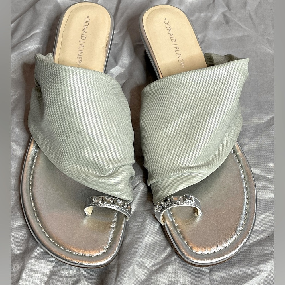 Donald J. Pliner jeweled wedge sandals